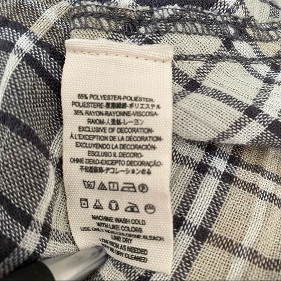 FREE PEOPLE Ladies Plaid Button Front Long Sleeve Shirt Top Size Large - Picture 7 of 8